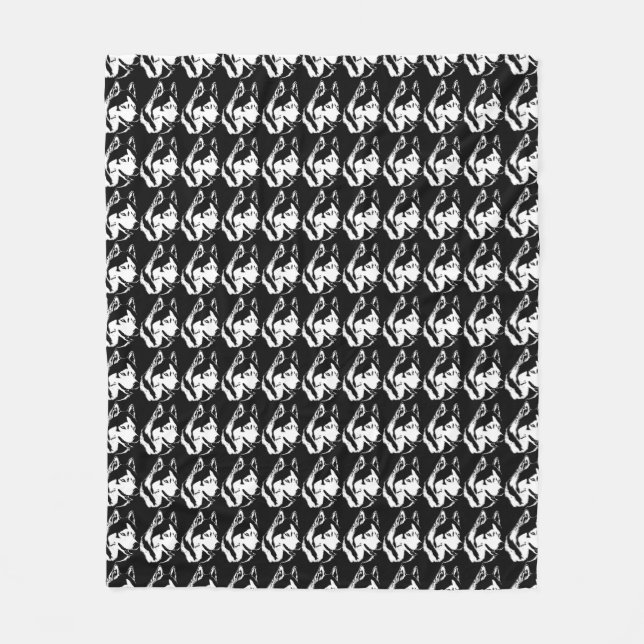 Husky Blanket Siberian Husky Sled Dog Blankets (Front)