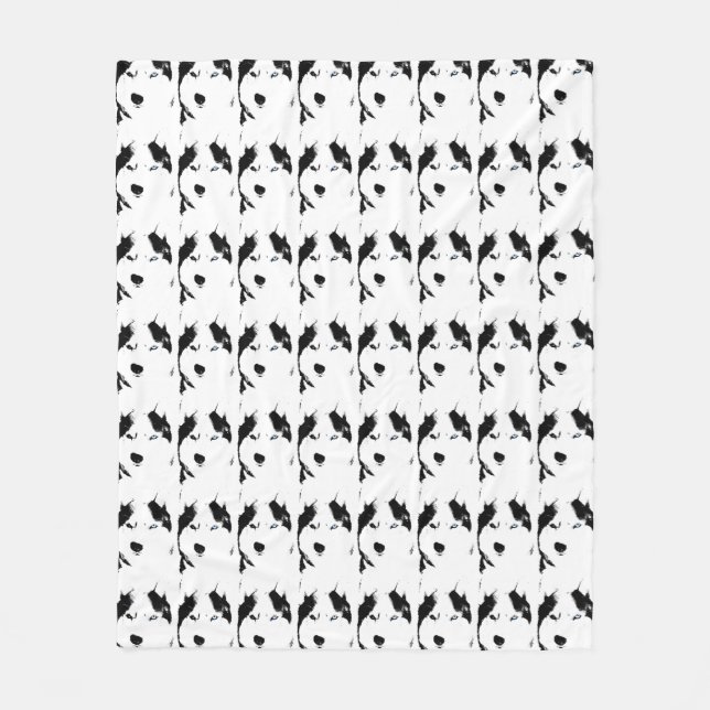 Husky Blanket Siberian Husky Sled Dog Blankets (Front)