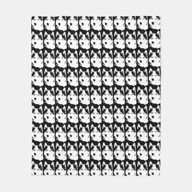 Husky Blanket Siberian Husky Sled Dog Blankets (Front)
