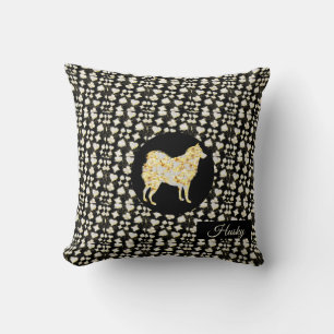 HUSKY BLING THROW PILLOW