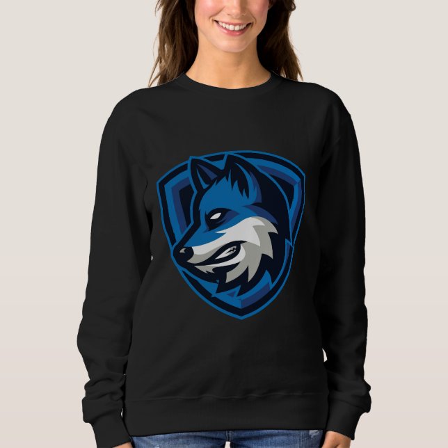 Husky Blue White Stile Sweatshirt (Front)