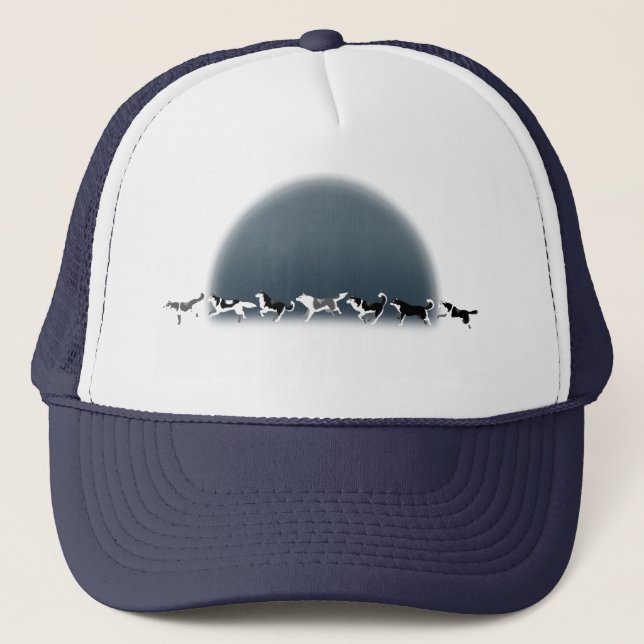 Husky Caps Siberian Husky Sled Dog Team Hats (Front)