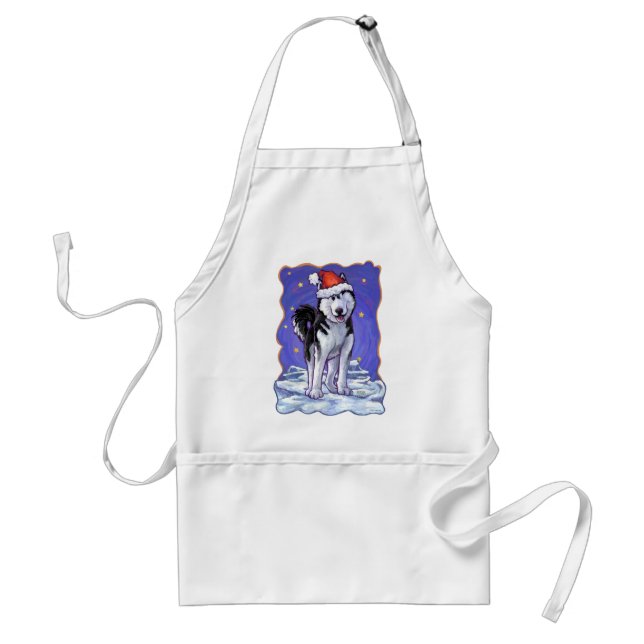 Husky Christmas Standard Apron (Front)