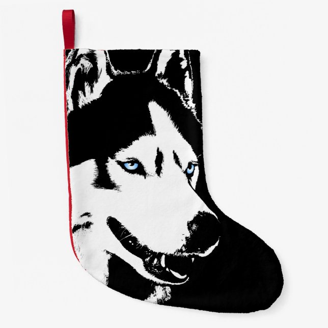 Husky Christmas Stocking Personalized Dog Stocking (Front)