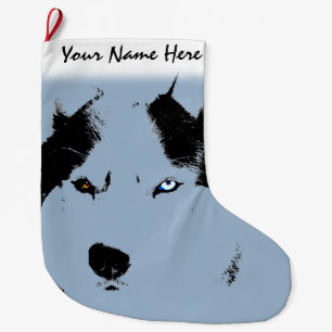 Husky Christmas Stocking Personalized Dog Stocking