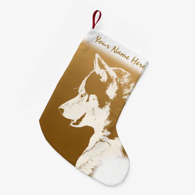 Husky Christmas Stocking Personalized Dog Stocking (Front (Hanging))