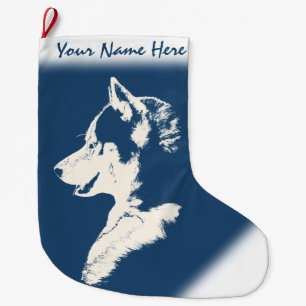 Husky Christmas Stocking Personalized Dog Stocking