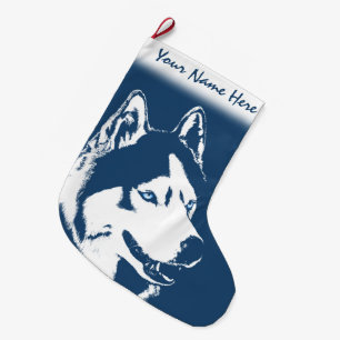 Husky Christmas Stocking Personalized Dog Stocking