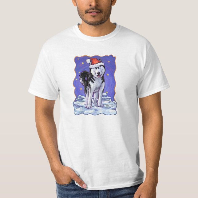 Husky Christmas T-Shirt (Front)