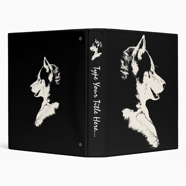 Husky Classeur Sled Chien Husky Art School Fournit (Arrière-plan)