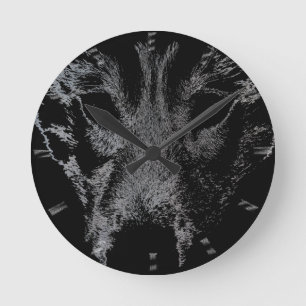 Husky Clock Gifts Decor Wolf Dog Wall Clock