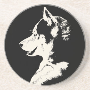 Husky Coaster Husky Malamute Wolf Dog Coaster