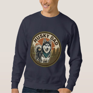Husky Dad Crewneck Siberian Husky Dog Dad Gift Sweatshirt