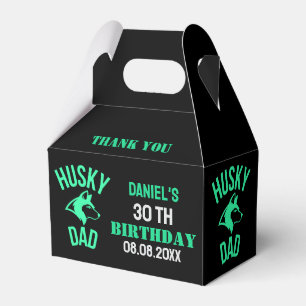 Husky Dad, Dog Dad Birthday Favor Box