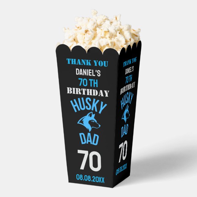 Husky Dad, Dog Dad Birthday     Favor Box (Popped)