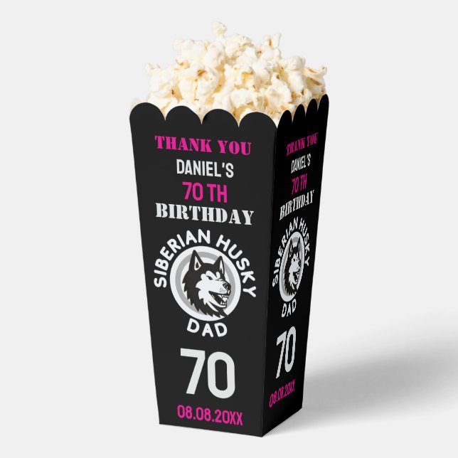 Husky Dad, Dog Dad Birthday     Favor Box (Popped)