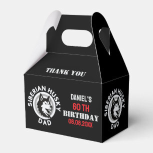 Husky Dad, Dog Dad Birthday Favour Boxes