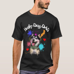 Husky dad Dog Lover Best Dog Dad Ever T-Shirt