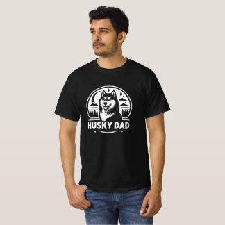 Husky Dad Gift Dog Owner Siberian Huskies Father T-Shirt