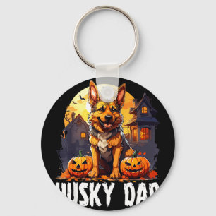 Husky dad halloween keychain
