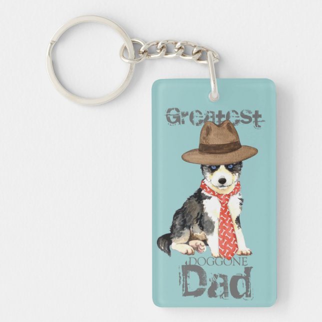 Husky Dad Keychain (Front)