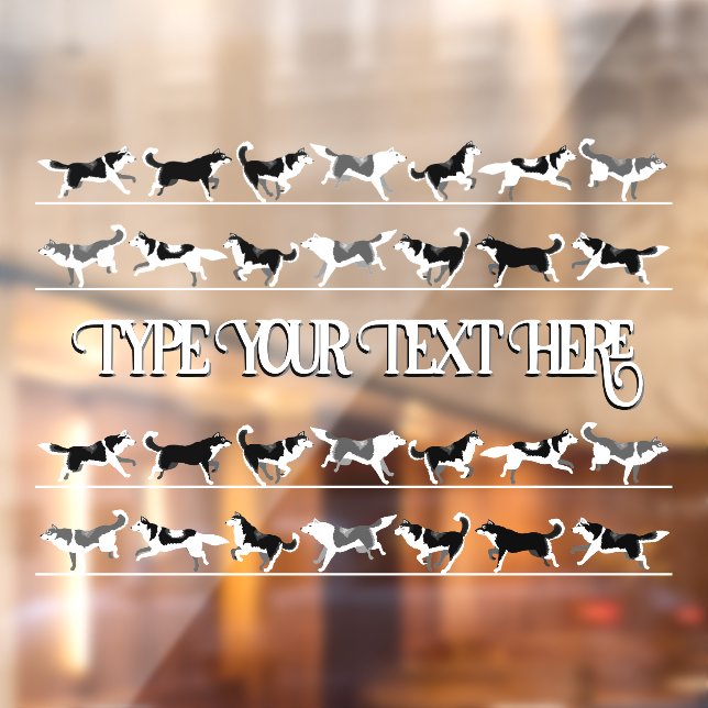 Husky Decal Husky Malamute Sled Dog Window Cling (Sheet 2)