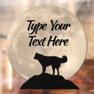 Husky Decal Husky Malamute Wolf Dog Window Cling