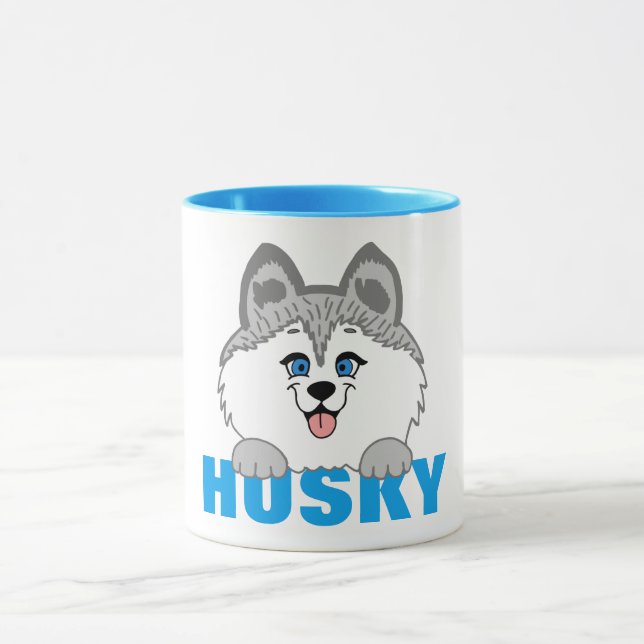 Husky Dog 11 oz Combo Mug (Center)