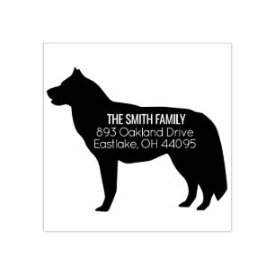 Husky Dog Address Stamp