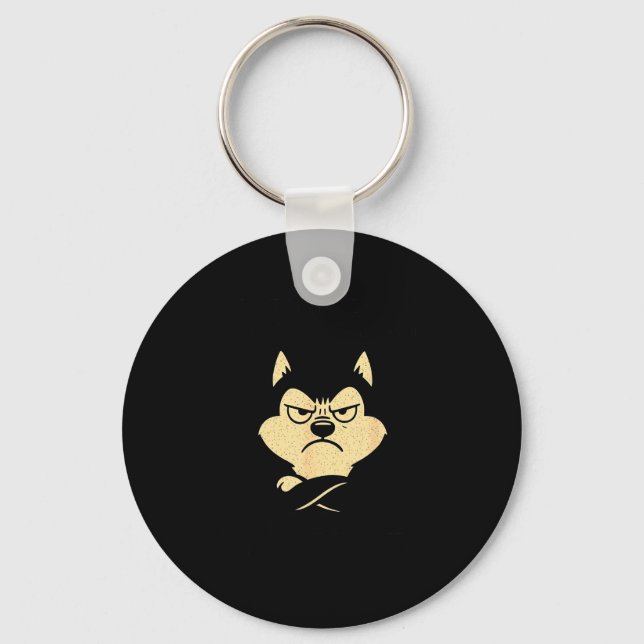 Husky Dog Ain’t Alogizing For I Do When I’m Mad  Keychain (Front)