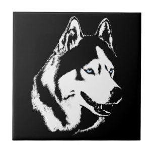 Husky Dog Art Ceramic Tile Sled Dog Decor & Gifts