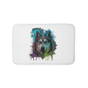 Husky Dog Bath Mat