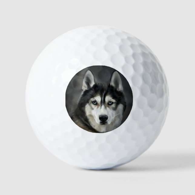 Husky Dog Big Dog Animal Pet Golf Balls (Front)