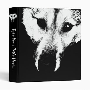 Husky Dog Binder Wolf Husky Art School Supplies