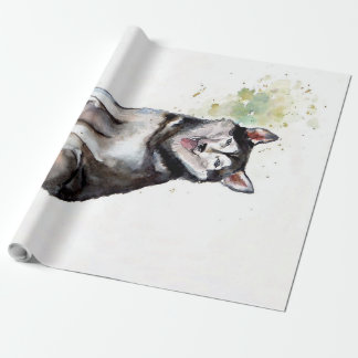 Husky dog Canvas Wrapping Paper