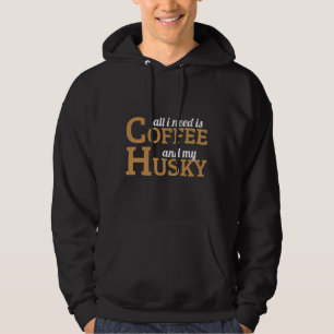 Husky Dog Coffee Hoodie