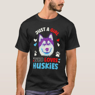 Husky Dog For Women Kids Girls Who Love Huskies T-Shirt
