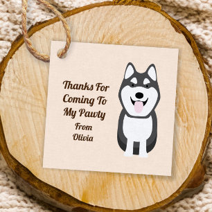 Husky Dog Gift Tags, Kids Party Favour Tags