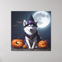 Husky Dog Halloween Adventure Moonlit Magic Spooky