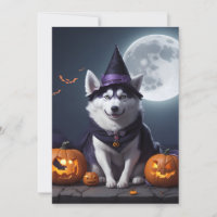 Husky Dog Halloween Adventure Moonlit Magic Spooky