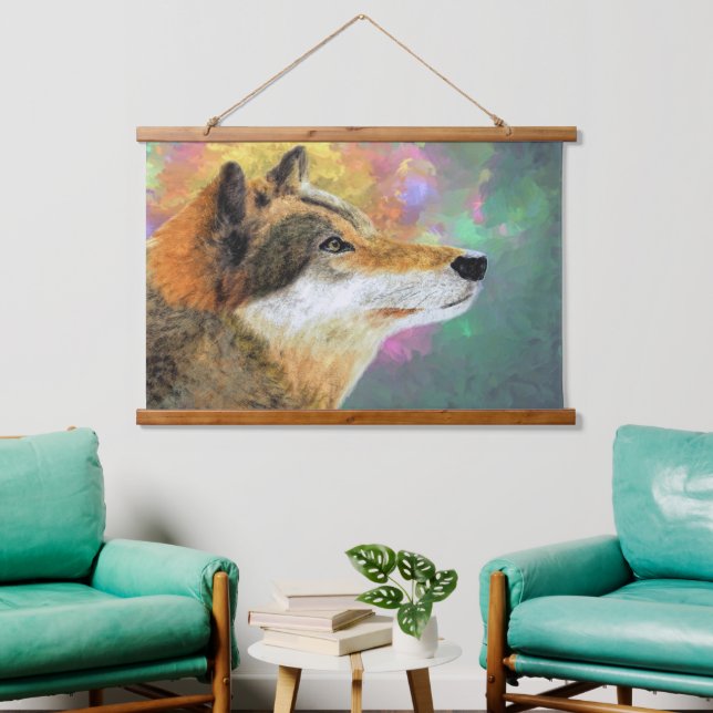 Husky Dog Lou Lou  Hanging Tapestry (Living Room)