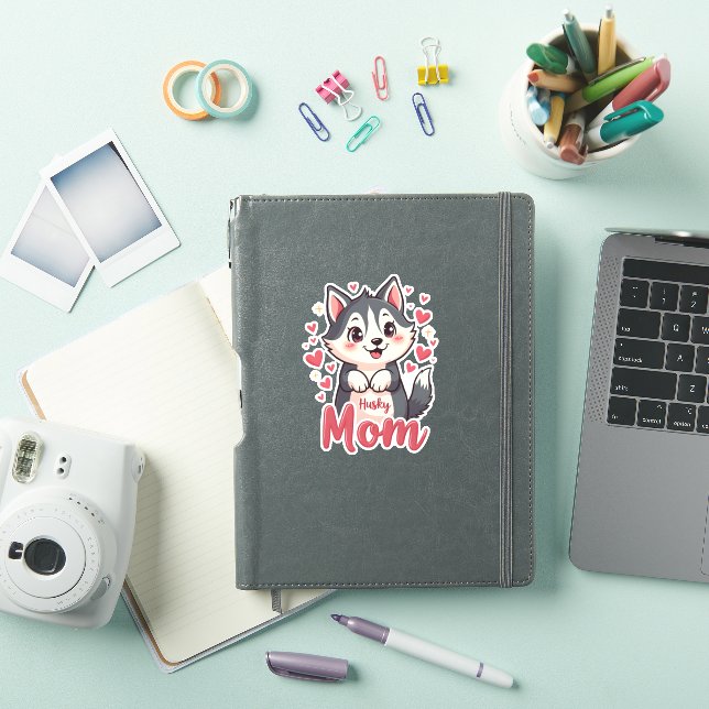 Husky Dog Mom Cute Kawaii Design (iPad Cover)