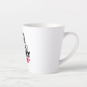Husky Dog Mom Cute Kawaii Design Latte Mug