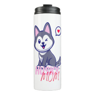 Husky Dog Mom Cute Kawaii Puppy Thermal Tumbler
