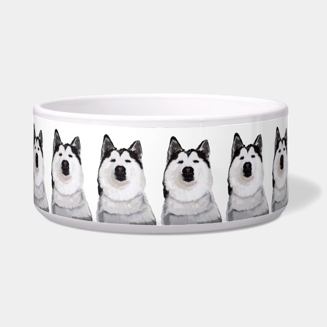 Husky Dog Pet Bowl (Front)