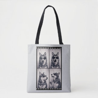 Husky Dog Portrait Tote Bag