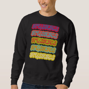 Husky Dog Retro 70's Vintage Vibe Design Sweatshirt