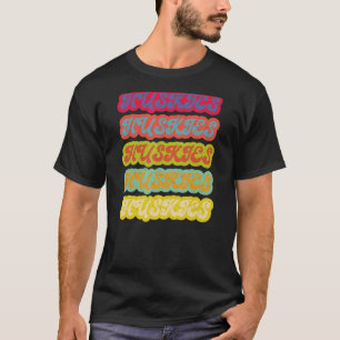 Husky Dog Retro 70's Vintage Vibe Design T-Shirt
