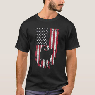 Husky Dog Silhouette USA S, 4Th Of July American F T-Shirt