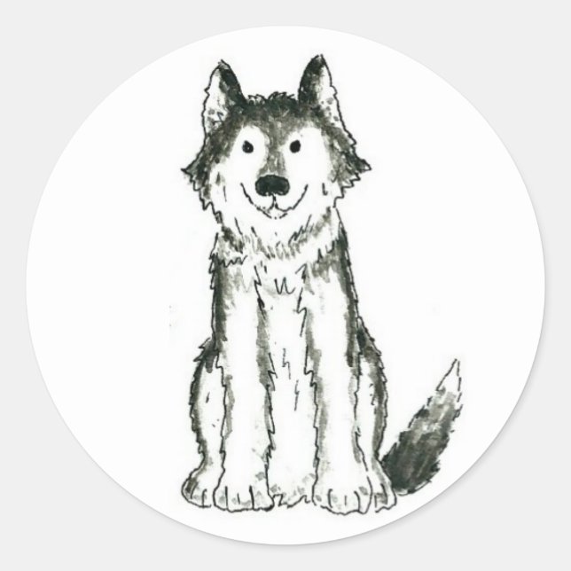 Husky Dog Stickers (Front)